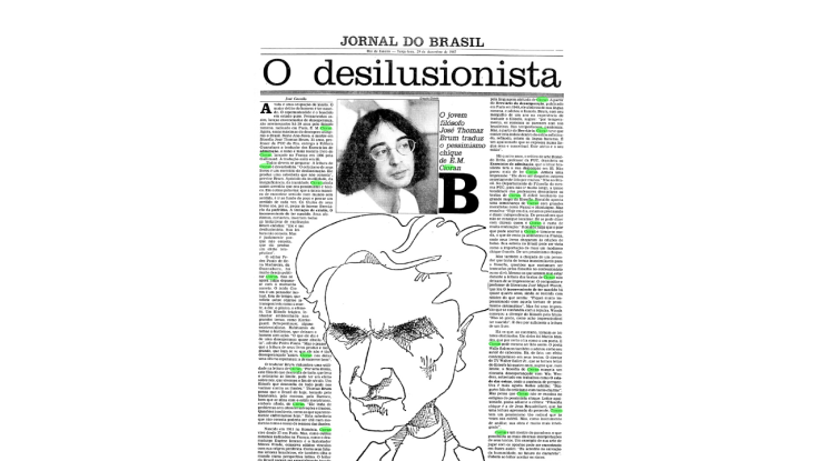 “O desilusionista” – José Castello | Jornal do Brasil (1987)